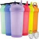 Hydra Cup ProFlow Shaker Bottles 6-Pack (28oz) | Protein Shaker Cups mit Whisk Ball, Leak-Proof Lid, versteckte Carry Handle | BPA-Free Gym Mixer für Protein Powder, Mixing Supplements, Pastel Colors