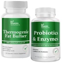 DR VITAMIN SOLUTIONS Thermogenic Fat Burner & Probiotics Verdauungsenzyme mit Präbiotika für Verdauungs- und Bloating Relief für Frauen & Männer - Bundle 90 Caps