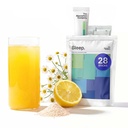Schlafhilfe-Pulver - Beruhigungsgetränk für tiefen Schlaf mit Liposomal Saffron, Magnesium & PharmaGABA Melatonin-freie natürliche Ergänzung zu reduzieren Stress und verbessern Schlafqualität Kamille Lemonade 28 Sticks