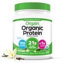 Orgain Organic Vegan Protein Powder, Vanilla Bean - 21g Pflanzenbasiertes Protein, 4g Prebiotic Fiber, No Lactose Ingredients, No Added Sugar, Non-GMO, Für Shakes & Smoothies, 1.02 lb (Packaging May Vary)