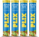 PLIX - THE PLANT FIX KSM-66 Ashwagandha 300mg Effervescent Supplements for Stress, Mood & Energy Support with Vitamin D3 & Brahmi - 60 Vegan, Non-GMO, Glutenfreie Tabletten, Paket von 4