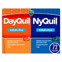 Vicks DayQuil & NyQuil Co-Pack, Cold & Flu Medicine, Powerful Multi-Symptom Daytime & Nighttime Relief für Kopfschmerzen, Fever, Sore Throat, Minor Aches & Pains, & Cough, 72