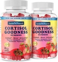 2 Packungen Cortisol Ergänzungen für Hormon Harmony, 17-in-1 Cortisol Gummi für Damen und Herren Cortisol Reducer mit Ashwagandha, Rhodiola Rosea, Heilige Basilikum, Valerian für Stress Relief & Cortisol Balance