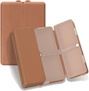 FYY Daily Pill Organizer, 7 compartiments Portable Pill Case Travel Pill Organizer, [Conception pliante] Pill Box for Purse Pocket to Hold Vitamines, huile de foie de morue, suppléments et médicaments-Brown