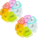 Wöchentlich große 7 Tage Pill Organizer - Pill Box, Case, Container, Travel Dispenser - Fischöl, Vitamine, Medizin Organizer