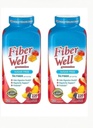 Fiber Well Sugar Free Gummies Supplement, Peach, Strawberry and Berry Flavored (2 Bottles, Sugar Free)