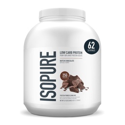 Isopure Low Carb 100% reine Whey Isolate Protein Pulver, Lactosefrei, Glutenfrei, Mit Vitaminen, Dutch Chocolate, 25g Protein Per Serving, 4.5 Lbs, 62 Servierungen (Verpackung Mai Vary)