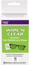 Flents Lens Wipes, Wipe 'N Clear, 20 Count, Pre-Moistened, Streak-Free, Safe für Gläser, Anti-Fog, Sanfte Reinigung, klare Vision, Individuell für Reisen & Convenience, Made in USA