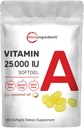 Micro Ingredients Maximum Strength Vitamin A 25000 IU | 500 Softgels mit Kokosöl für bessere Absorption | Essential Vitamins for Vision, Growth, &amp; Reproduction | Non-GMO, einfach zu schlucken