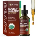 Organic Maca Root Liquid Drops - unterstützt Hormon Balance, Stimmung und Energie in Frauen und Männern - Lepidium Meyenii zur Unterstützung Leistung und Vitalität - Non-GMO, Vegan, Unflavored - 60 Servierungen