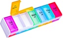 White Extra Large Pill Organizer 2 Mal am Tag, XXL Pille Box 7 Tag, Big Weekly Pill Box Organizer, Riesige PM Pille Case, Riesige tägliche Pille Container mit 14 XL Compartment für alle Meds (Doppel-Sided)