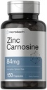 Horbäach Zinc Supplément de carnosine : 84mg par gélule : 150 Count.
