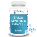 Dr. Berg Trace Minerals Enhanced Complex - Komplett mit 70 + Mineralien einschließlich 10 mg Zink - Nahrungsergänzungsmittel - 60 Kapseln