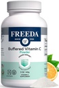 FREEDA Gepuffertes Vitamin C-Pulver (Calcium Ascorbate) – Nicht-Acidic, Stomach-Friendly Vitamin C für empfindliche Personen – Vegan, Kosher, Sugar-Free Immun Support – 5 oz