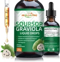 Soursop Bitters Liquid Drop: Bio Graviola Soursop Blatt Extrakt Flüssigkeit für Zellunterstützung, Regeneration, Immune Boost, Relax und Antioxidans Unterstützung