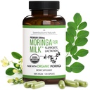 Lactation Supplement - Bio Moringa Kapseln für Stillen Unterstützung zur Erhöhung der Brustmilchversorgung (120 ct) Pure Malunggay Blatt Pulver für Milchproduktion Booster & Postnatal Vitamine A E K 500mg