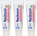 Globe (3 Pack) Bacitracin Zinc Salbe + Aloe 1oz - Maximale Stärke Antibiotikum für Wundheilung - topische medikamentöse Lösung für Schnitte, Burns, Scrapes - Hautinfektion & Erste Hilfe Essentials