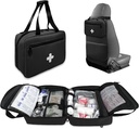 Erste Hilfe Tasche Leere, kompakte und tragbare medizinische Versorgung Organizer mit mehreren Komponenten, Notfall Trauma Tasche für Reisen, Camping, Wandern, Auto, Reisen und Heimgebrauch, Schwarz(nur)