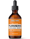 Ultra6 Nutrition Liquid Turmeric Curcumin Extract mit schwarzem Pfeffer - Turmeric Drops mit Bioperine - Easy-to-Take Supplements Made in USA (60ml)