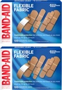 BAND-AID Marke Flexible Stoff Klebebänder mit Memory-Weave Stoff, Quilt-Aid Comfort Pad & Hurt-Free Pad; Wound Pflege für Minor Cuts, Scrapes, & Wounds, sortierte Größen, 2 x 100 Count