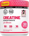 Old School Labs Kreatin für Frauen – Nach-Workout-Ergänzung mit 5000mg Kreatin Monohydrat-Pulver, 2000mg Collagen & BCAA 2:1:1 für Kraftunterstützung & Erholung – Unflavored - 8.57 Unze (Pack von 1)