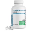 Bronson L-Tryptophan 500 MG High Potency Essential Amino Säure unterstützt Entspannung & Positive Mood Unterstützung Non-GMO, 60 Kapseln