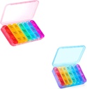 ASprink Pink and Blue Pill Organizer 3 Mal am Tag - Wöchentliche Pille Box 3 Mal am Tag - Tägliche Pille Box 7 Tage Medizin Organizer, Große Pille Fall Pille Box 3 Mal am Tag, Travel Pill Organizer