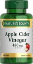 Nature's Bounty Apple Cider Essig 480mg Pillen, Vegetarische Ergänzung Pflanze basiert, 200 Tabletten