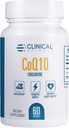 Klinische Effekte CoQ10 Supplement - Coenzym Q10 200mg - 30-Tage-Versorgung - Ubiquinone Antioxidans-Ergänzung für Herzgesundheit, kognitive Funktionen und Energieunterstützung - 1 Kapsel pro Tag - Made in USA