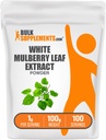 BulkSupplements.com Polvere di estratto di foglie di gelso bianco - Estratto di gelso bianco, supplemento di erbe - senza glutine, 1g per porzione, 100g (3,5 oz) (pacchetto di 1)
