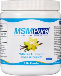 KALA HEALTH MSMPure Vanilla Flavored Coarse MSM Powder Flakes – US-Made MSM für Joint Health, Haut Aussehen und Haar & Nagel Unterstützung – 1 lb, Bio Schwefel