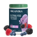 Organikа Elektrolyte mit Enhanced Collagen Powder for Women & Men - 13 oz - Wild Berry-Flavored Effervescent Electrolyte & Collagen Drink Mix - Deep Hydration, Mobility, Skin, Hair, & Nails
