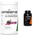 JYM Greens Super Food Blueberry Acai Pulver mit Spirulina & Vita JYM Multivitamin für Athleten 60 Tabletten