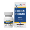 Source supérieure Picolinate de chrome - formule de supplément soutient le métabolisme du sucre sain - 500 mcg, 50 comprimés dissolvants instantanés