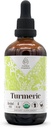 Kurkuma USDA Organic Alcohol-Free Extract | Nahrungsergänzung, Hochfeste Tinktur | Natürliche Zertifizierte organische Kurkuma (Curcuma Longa) Getrocknete Wurzel (4 oz)