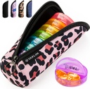 Yaklim Pill Organizer 1 Mal am Tag, Ultralight Reise Pille Box, Wöchentliche Pille Container 7 Tag mit tragbaren Vitamin Fisch Öle Supplement