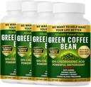 Grüne Kaffeebohnen-Extrakt, 100% reine grüne Kaffeebohnen-Kapseln, 50% Chlorogenic Säure, 10.000 mg Stärke, 240 Kapseln, 8 Monate Versorgung, Non-GMO und Gluten frei, traditionelle Kräuterergänzung