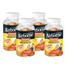 Airborne 750mg Vitamin C Immununterstützungsergänzung für Erwachsene, Zesty Orange Flavor, Glutenfreie Crafted Blend mit leistungsstarken Antioxidantien Vitamine A C & E, 63 Gummi (4 Pack)