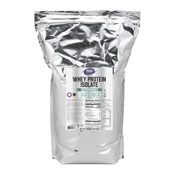 NOW Foods Sports Nutrition, Whey Protein Isolate, 25 g With BCAAs, Unflavored Powder, 10-Pound