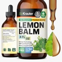 BIO KRAUTER Zitrone Blatt Extrakt - Vegan Melissa Zitronenschale zur Beruhigung - Zucker & Alkoholfrei - 4 Fl. Oz.