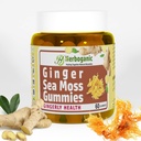 HERBOGANIC Ginger Sea Moss Gummis - Kräuter-Unterstützung für Immun- & Verdauungs-Gesundheit - Plant-Powered, Gluten-Free & Vegan-Friendly - 60 Count