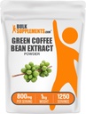 BulkSupplements Green Coffee Bean Extract Powder - Green Coffee Bean Supplements - Energieunterstützung, Glutenfrei, 800mg pro Servierung, 1kg (2.2 lbs) (Pack von 1)