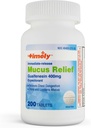 TIME-CAP LABS, INC. Aktuelle Mucus Relief Guaifenesin 400mg 200 Tabletten - Sofortige Freisetzung Mucus Phlegm Relief - Expectorant für Mucus Entfernung, Chest Congestion, Flu, Colds, Allergien