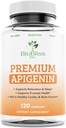 Apigenin-Ergänzung– 50mg 120 Caps, 4 Monate Supply-Potent Bioflavonoid & Antioxidant.*Schlafhilfe für Entspannung, Prostata Gesundheit &amp; Mehr* Non-GMO -Gluten Free- Vegan