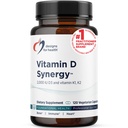 Designs für Gesundheit Vitamin D Synergy - 2000 IU Vitamin D mit K Supplement - Unterstützt gesunde Stimmungen, Knochengesundheit + Immungesundheit für Erwachsene - VIT D3 + Vitamin K - Glutenfrei + Non-GMO (120 Kapseln)