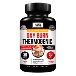 Kaya Naturals Oxy Burn - Formula Herbal Termogena per la vita attiva – Non-OGM & Gluten-Free – 30 Count