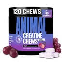 Animal Creatine Chews Tablets - Verbesserte Kreatin-Monohydrat mit AstraGin zur Verbesserung der Absorption, Meersalz für hinzugefügte Pumpen, leckere und bequeme Kautabletten - Trauben