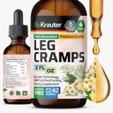 BIO KRAUTER Leg Cramps Tincture mit Quinine - Ginger & Chamomile Flüssige Extrakte für Leg Cramps - Natürliche Alkohol &amp; Zucker freie Formel - Vegan Tropfen 2 Fl.Oz.