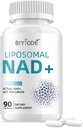 NAD Ergänzung mit Liposomal Resveratrol – 900mg NAD Booster mit Quercetin Phytosome für Energie, Fokus & Gesunde Alterung – Cellular Support für Erwachsene 30+ – 80 Kapseln, 40-Tage-Versorgung