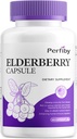 Elderberry Kapsel mit Magnesium und Vitamin C, D3 & Zink - Immununterstützungsergänzung für Erwachsene, 120 Kapseln, 60-Tage Versorgung